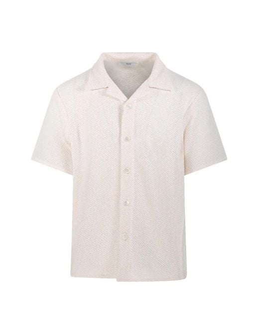 DUNST White Buttoned Short-Sleeve Shirt for men
