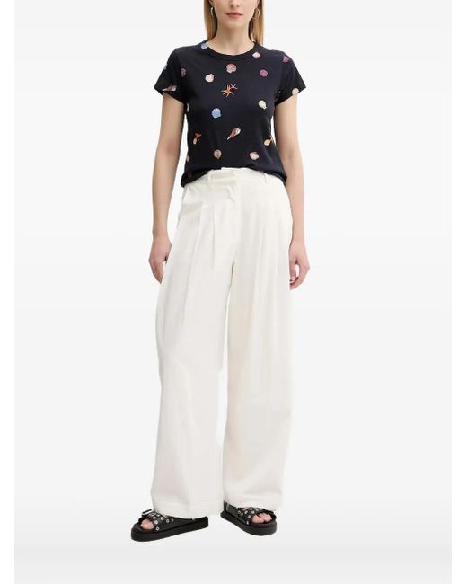 Rag & Bone White Seashell-Print T-Shirt