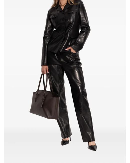 Tom Ford Black 110Mm Eva Pointed-Toe Leather Pumps