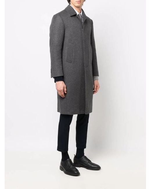 Thom Browne Gray Single-Breasted Coat for men