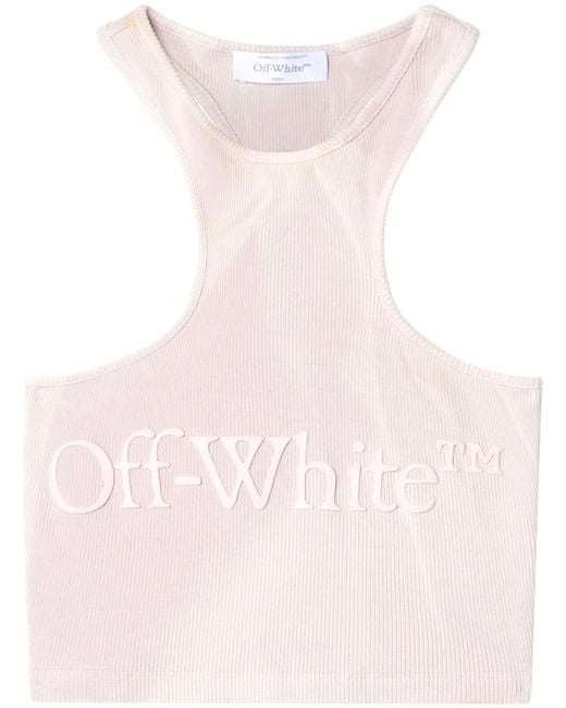 Off-White c/o Virgil Abloh Pink Ribbed Crop Top