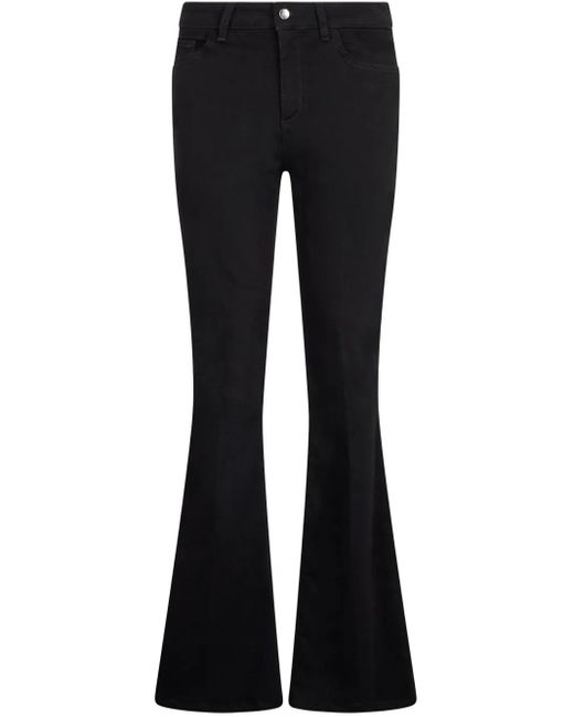 Liu Jo Black Long Slim Flared Jeans