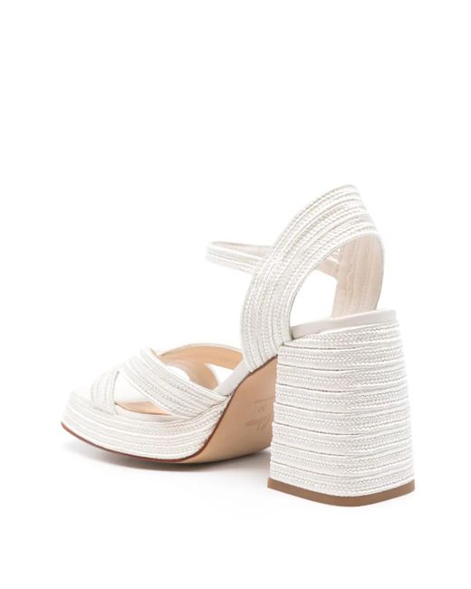 Castaner White 90Mm Valle Sandals
