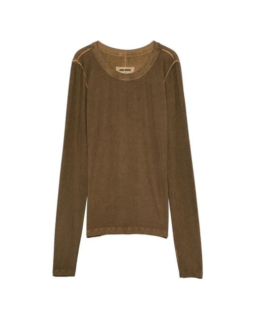 Uma Wang Green Crewneck Blouse