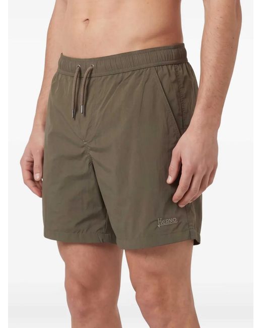 Bañador Plisado Herno de hombre de color Green