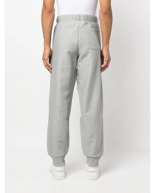 Carhartt Gray Embroidered-Logo Cotton Trackpants for men