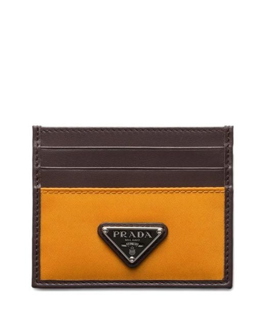 Prada Kartenetui Mit Logo in Orange für Herren