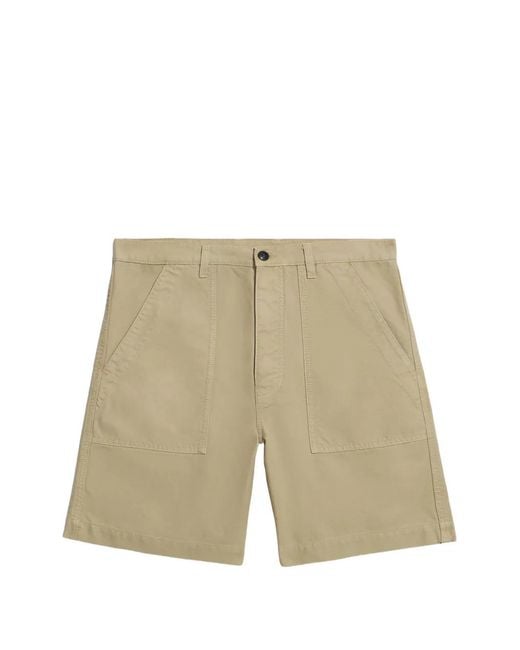 Fortela White Rebel Pocket Shorts for men