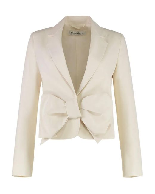 Chaqueta con detalle de lazo Max Mara de color White