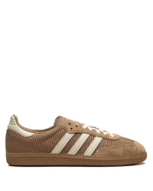 Adidas Brown Samba Og Lace-Up Sneakers for men