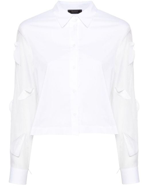 Peserico White Hemd mit Applikation