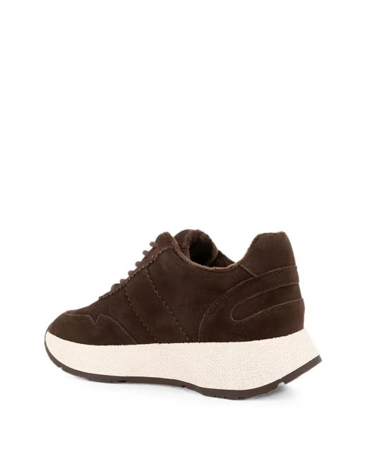 Linda Baumann Brown Suede Panelled Sneakers