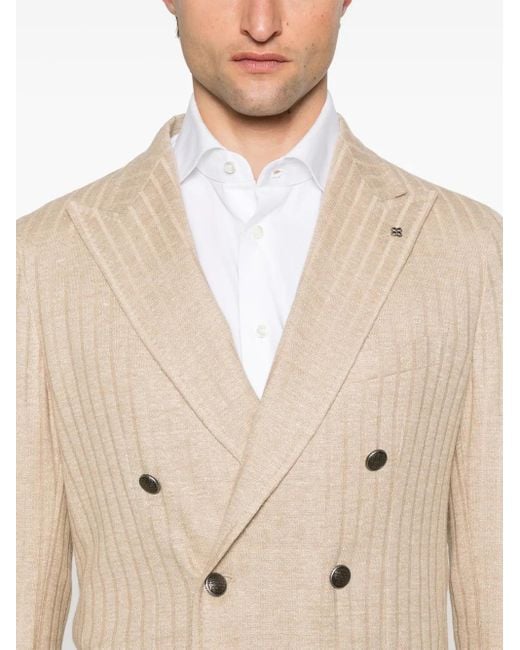 Tagliatore Natural Knitted Blazer for men