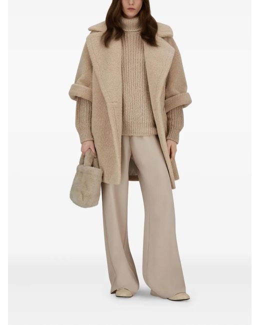 Herno Natural Turtleneck Ribbed Sweater