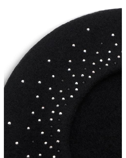 Emporio Armani Black Wool Basque Hat