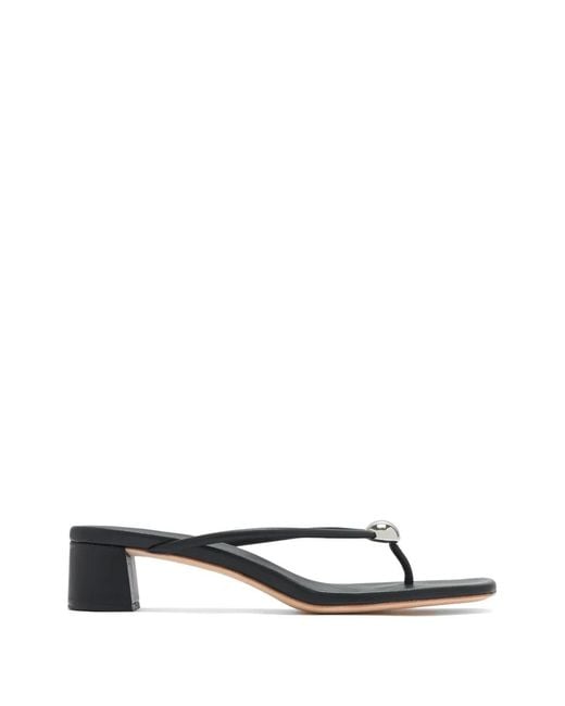 Loeffler Randall White Odessa Embellished Leather Sandals