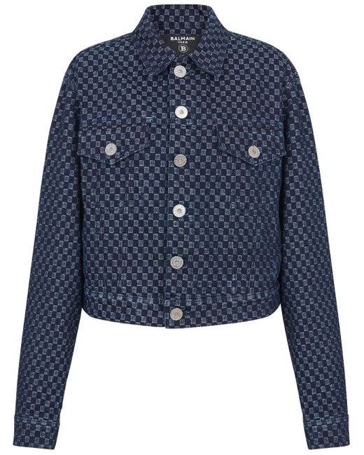 Balmain Blue Boxy Denim Jacket