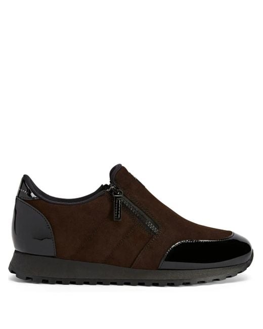 Giuseppe Zanotti Brown Ilde Run Double-Zip Low-Top Sneakers for men