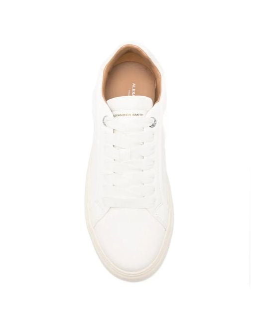 Alexander Smith White Soho Leather Sneakers for men