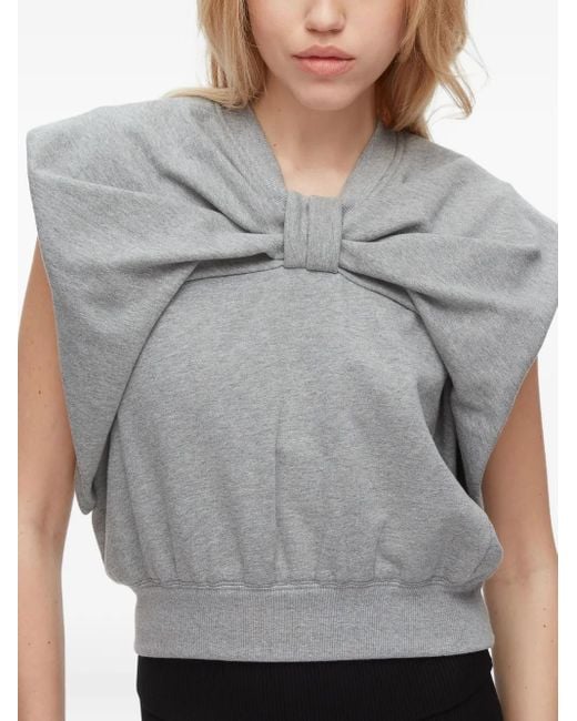 3.1 Phillip Lim Gray Bow-Embellished Tank Top