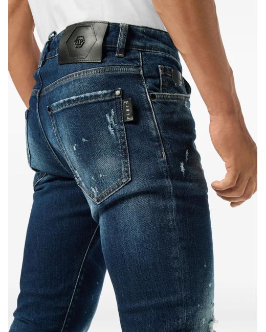 Philipp Plein Jeans Im Distressed-Look in Blue für Herren