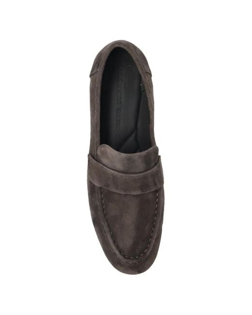 Black Suede Studio Black Mocassins Arrow En Daim