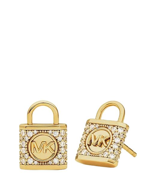 Michael Kors Metallic Lock-Stud Earrings