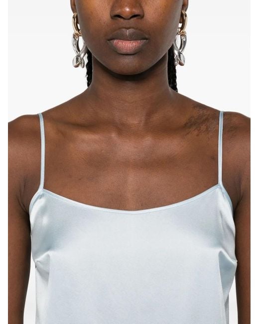 Ermanno Scervino Blue Spaghetti-Strap Top