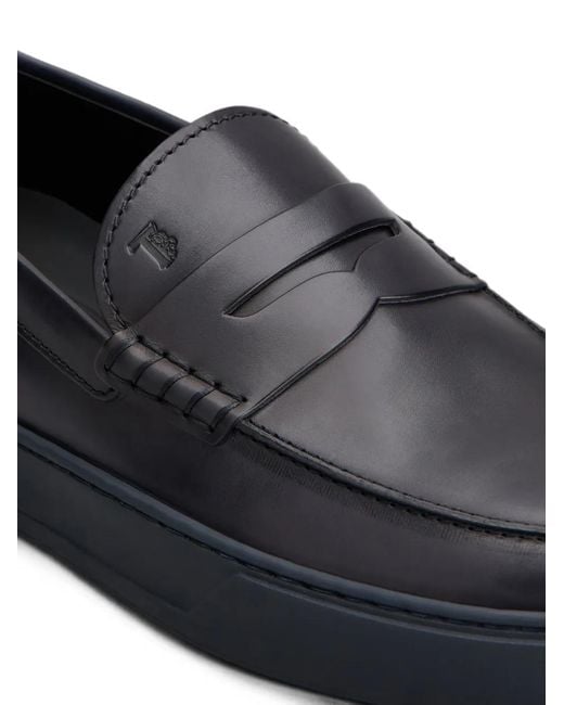 Tod's Loafer Aus Leder in Blue für Herren