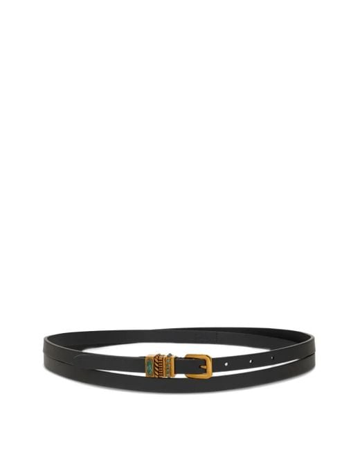 Etro White Leather Belt