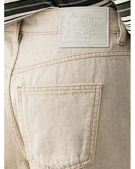 Sisley Natural Raw-Cut Wide-Leg Shorts