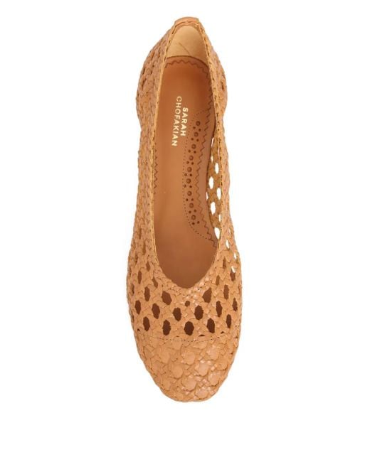 Pumps Con Suola Piatta di Sarah Chofakian in Brown