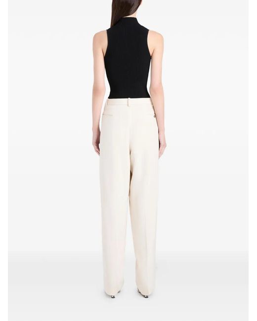 Proenza Schouler White Clementina Twill Pleated Trousers