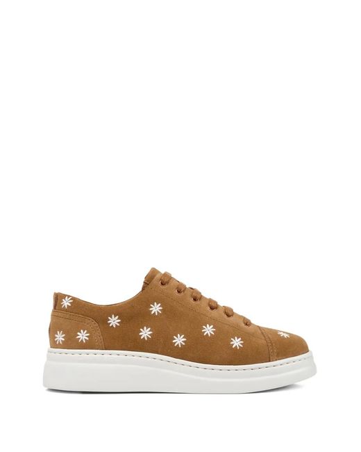 Camper Brown Runner Up Floral Sneakers