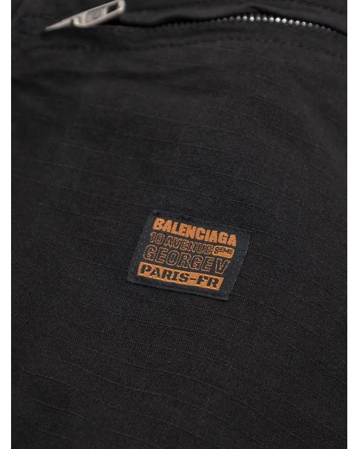 Balenciaga Black Hooded Front-Pocket Jacket