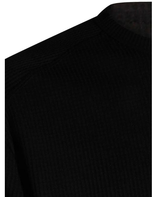 Laminar Black Ribbed-Knit Sweater for men