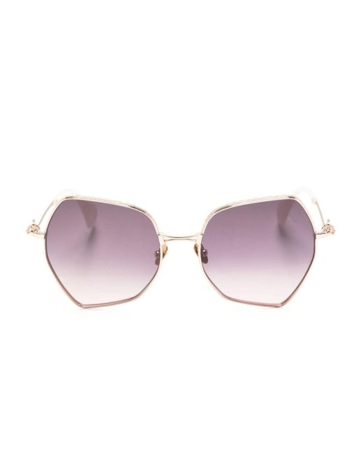 Vivienne Westwood Hardware Orb Sonnenbrille mit sechseckigem Gestell in Pink für Herren
