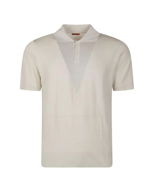 Barena White Polo À Manches Courtes for men