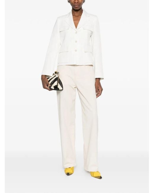 P.A.R.O.S.H. White Patch-Pocket Jacket