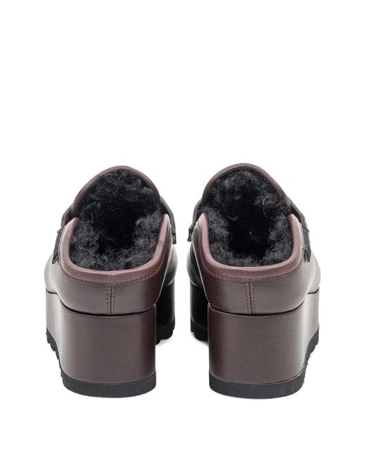 Stella McCartney Brown Elyse Alter Mat Platform Mules