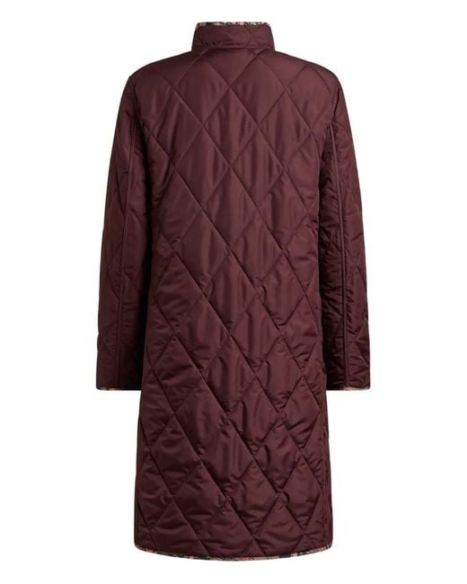 Etro Multicolor Manteau Matelassé À Motif Cachemire