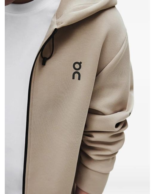 On Shoes Natural Focus Tech Zip Hoodie for men