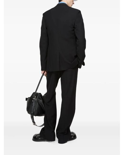 Acne Black Button-Detail Single-Breasted Blazer for men