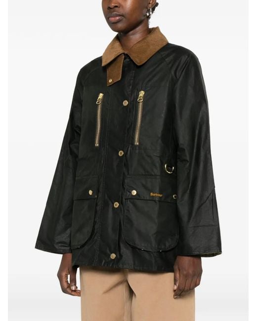 Barbour Black Argill Zip-Fastening Patch-Pockets Jacket