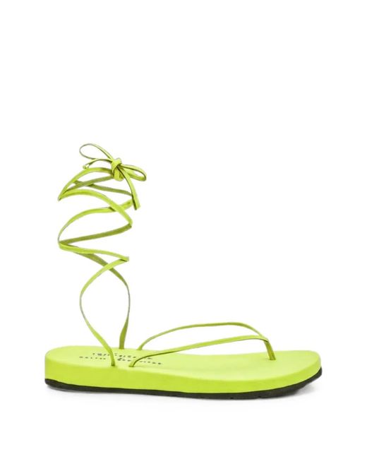 Bettina Vermillon Yellow Jenifer Thong Sandals