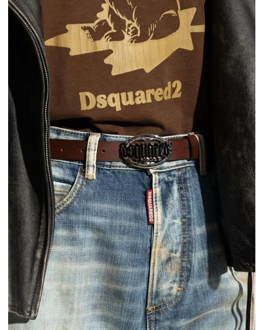 DSquared² Black Logo-Buckle Belt
