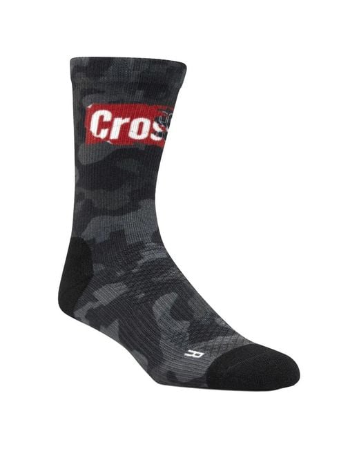 Reebok Black X Crossfit Camo-Print Socks for men
