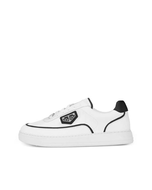 Philipp Plein White Low-Top Sneakers Triangle for men