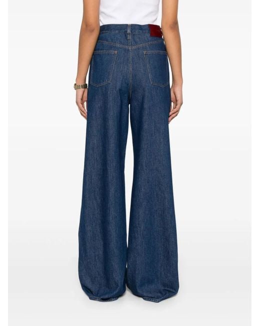 Gucci Blue Wide Leg Denim Jeans