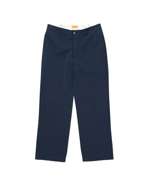 Fortela Blue Greg Twill Trousers for men